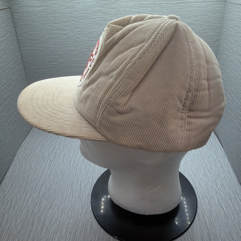 Olympics Corduroy Snapback Hat 1988 Calgary Winter Games Vintage Cream Cap XV - Picture 2 of 8